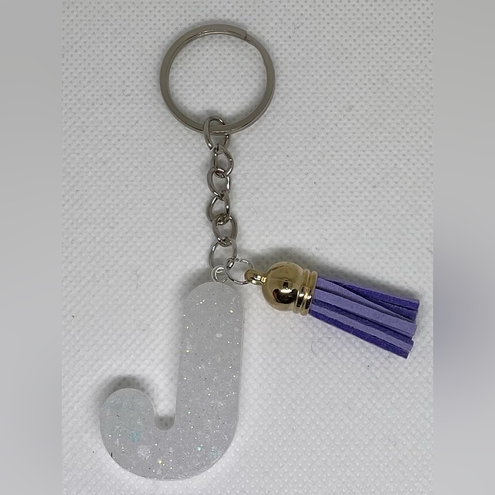 Epoxy Resin Letter Keychain